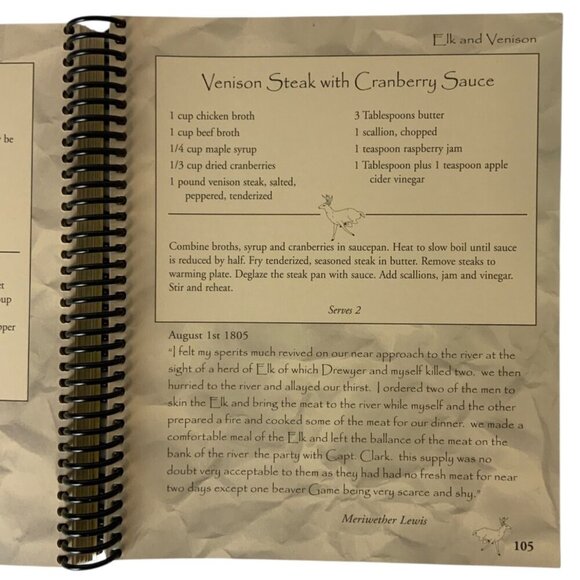 Lewis & Clark Cookbook Contemporary Recipes 2003 Spiral Bound Signed By Authors - Picture 8 of 12